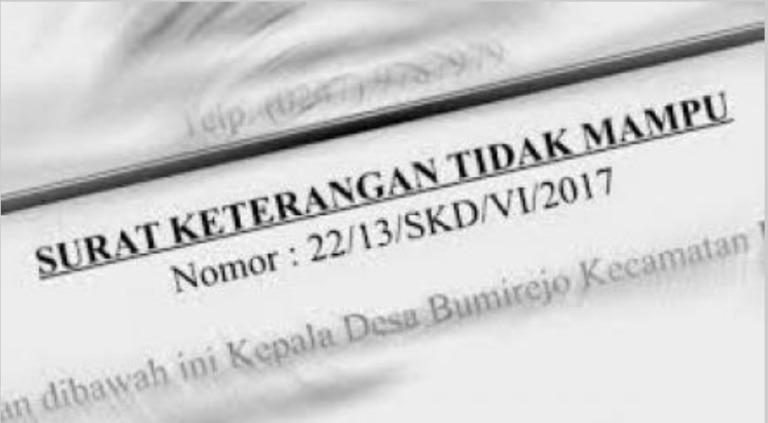 Pelayanan Surat Keterangan Tidak Mampu (SKTM)